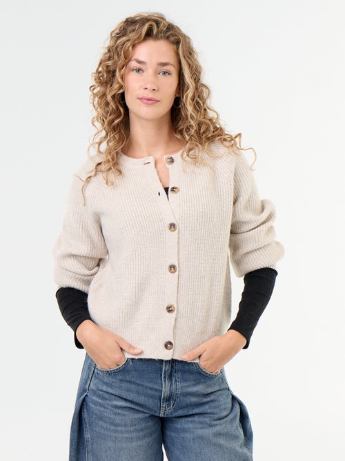 Cardigan de malha grossa - Kiabi Cardigan de malha grossa - Kiabi