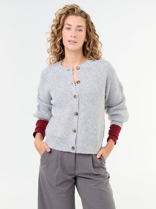 Cardigan de malha grossa - Kiabi