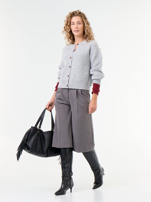 Cardigan de malha grossa - Kiabi