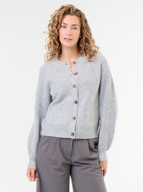 Cardigan de malha grossa - Kiabi