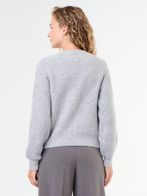 Cardigan de malha grossa - Kiabi