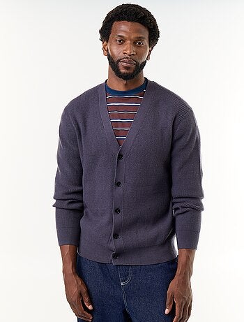 Cardigan de malha grossa