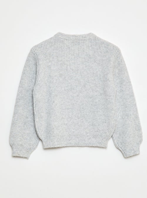 Cardigan de malha grossa lisa - Kiabi