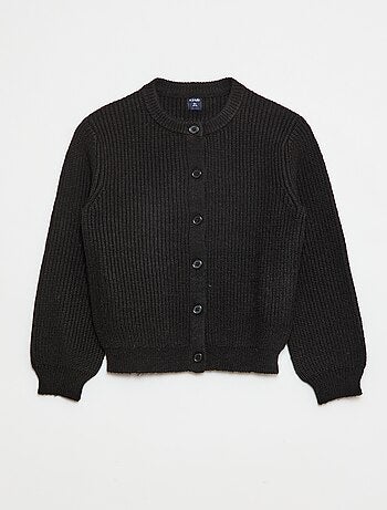 Casaco de malha tricot grossa, liso