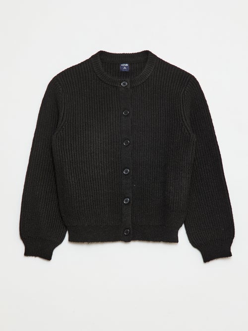 Cardigan de malha grossa lisa - Kiabi