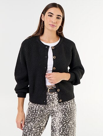 Cardigan de malha grossa