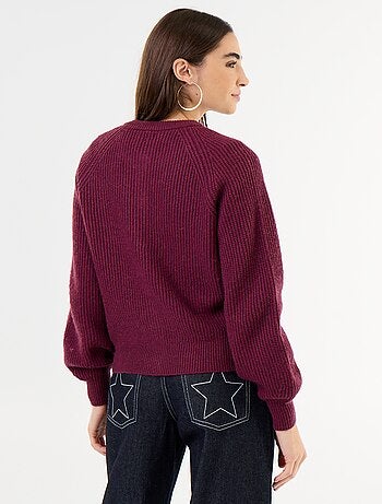 Cardigan de malha grossa