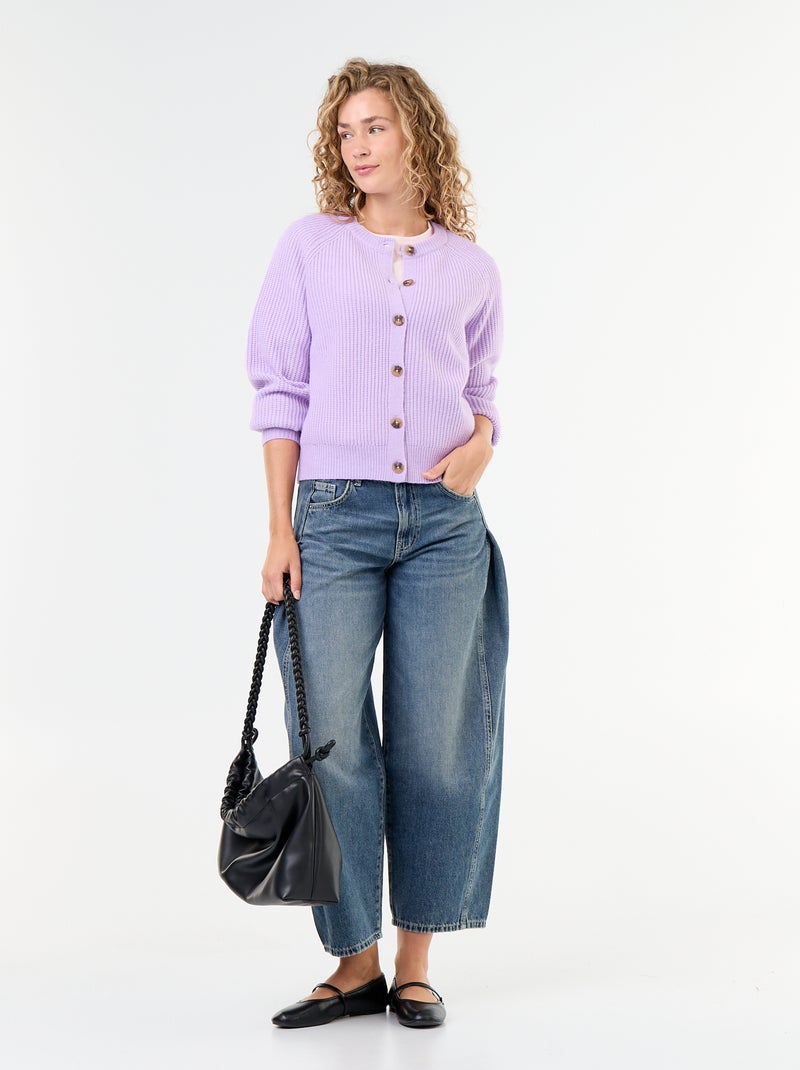 Cardigan de malha grossa Violeta - Kiabi