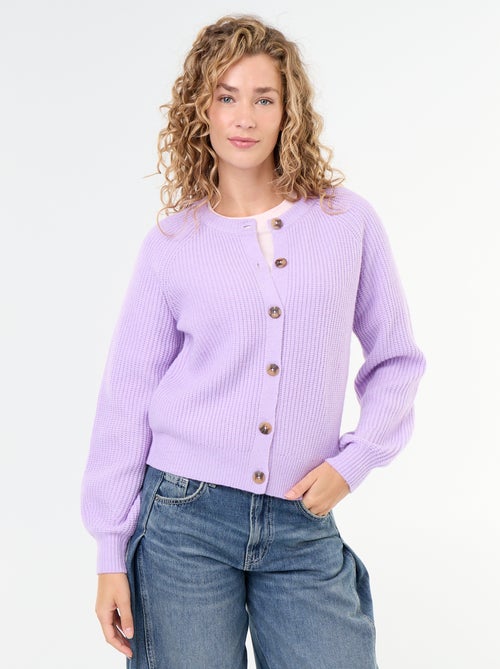 Cardigan de malha grossa - Kiabi