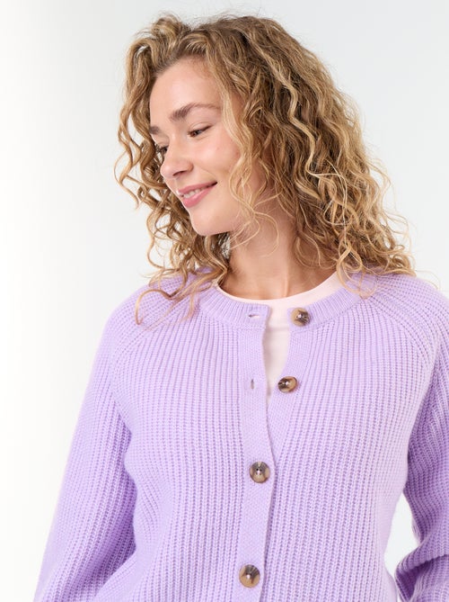 Cardigan de malha grossa - Kiabi
