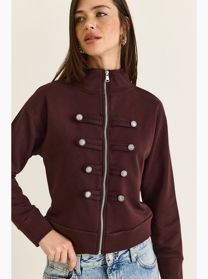 Cardigan de malha mulher lucci Vermelho bordô - Kiabi