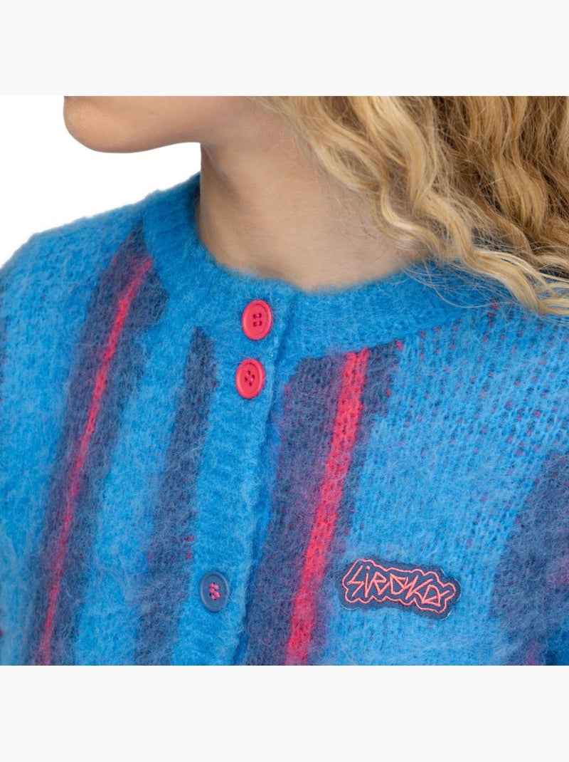 Cardigan de malha para mulher Azul - Kiabi