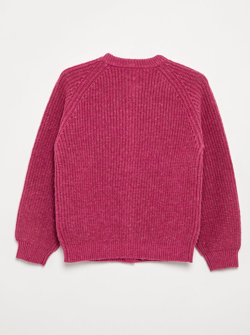 Cardigan de malha quente - coleção fácil de vestir Violeta - Kiabi