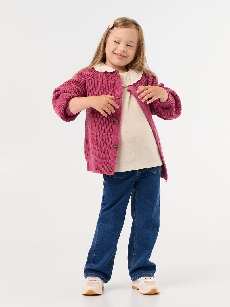 Cardigan de malha quente - coleção fácil de vestir Violeta - Kiabi