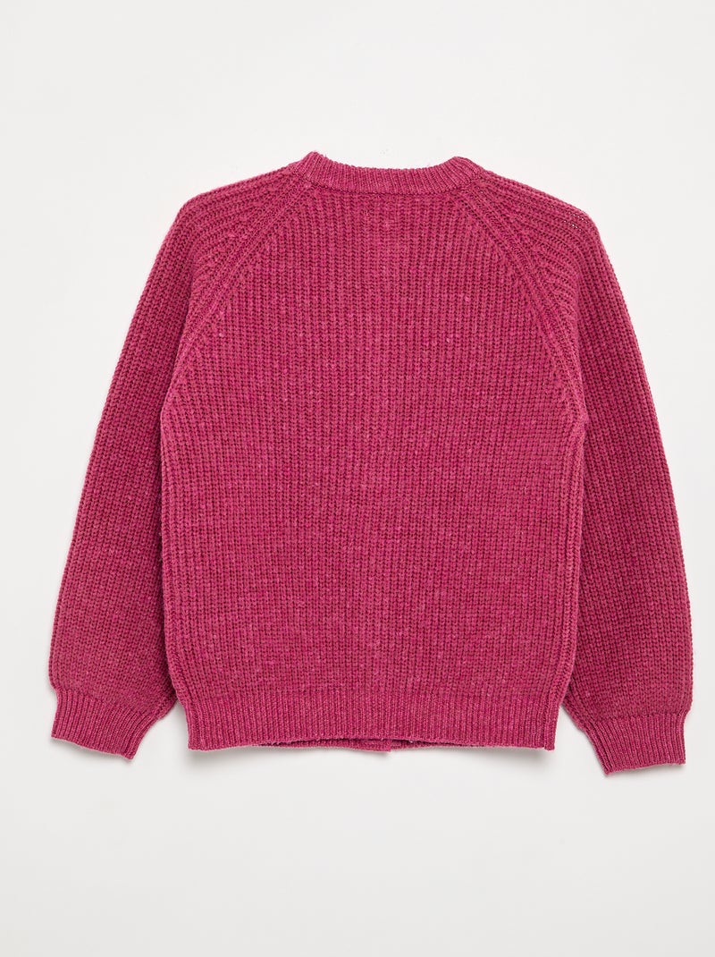 Cardigan de malha quente - coleção fácil de vestir Violeta - Kiabi