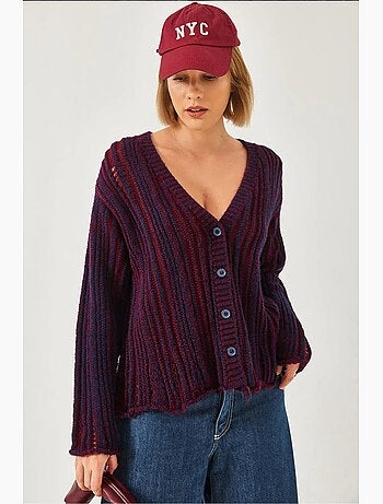 Cardigan de malha solta lucci