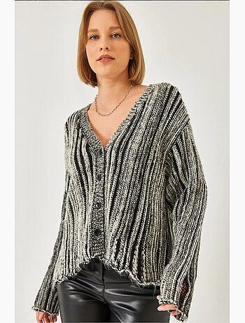 Cardigan de malha solta lucci