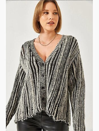 Cardigan de malha solta lucci