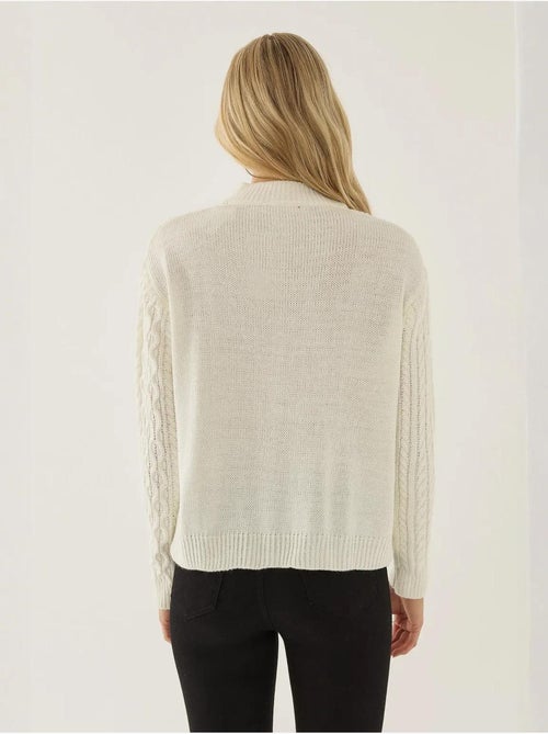 Cardigan de malha texturada com botões - Kiabi Cardigan de malha texturada com botões - Kiabi