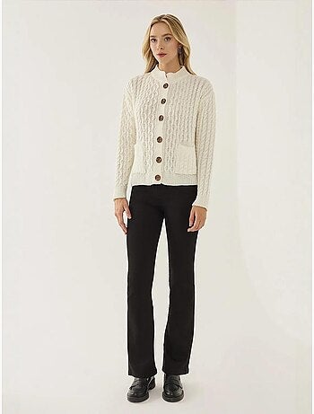 Cardigan de malha texturada com botões hiccup