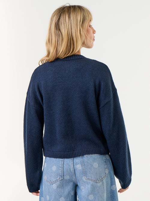 Cardigan de manga comprida com botões estilo mandarim - Kiabi Cardigan de manga comprida com botões estilo mandarim - Kiabi