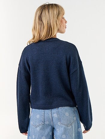 Cardigan de manga comprida com fecho de alamares