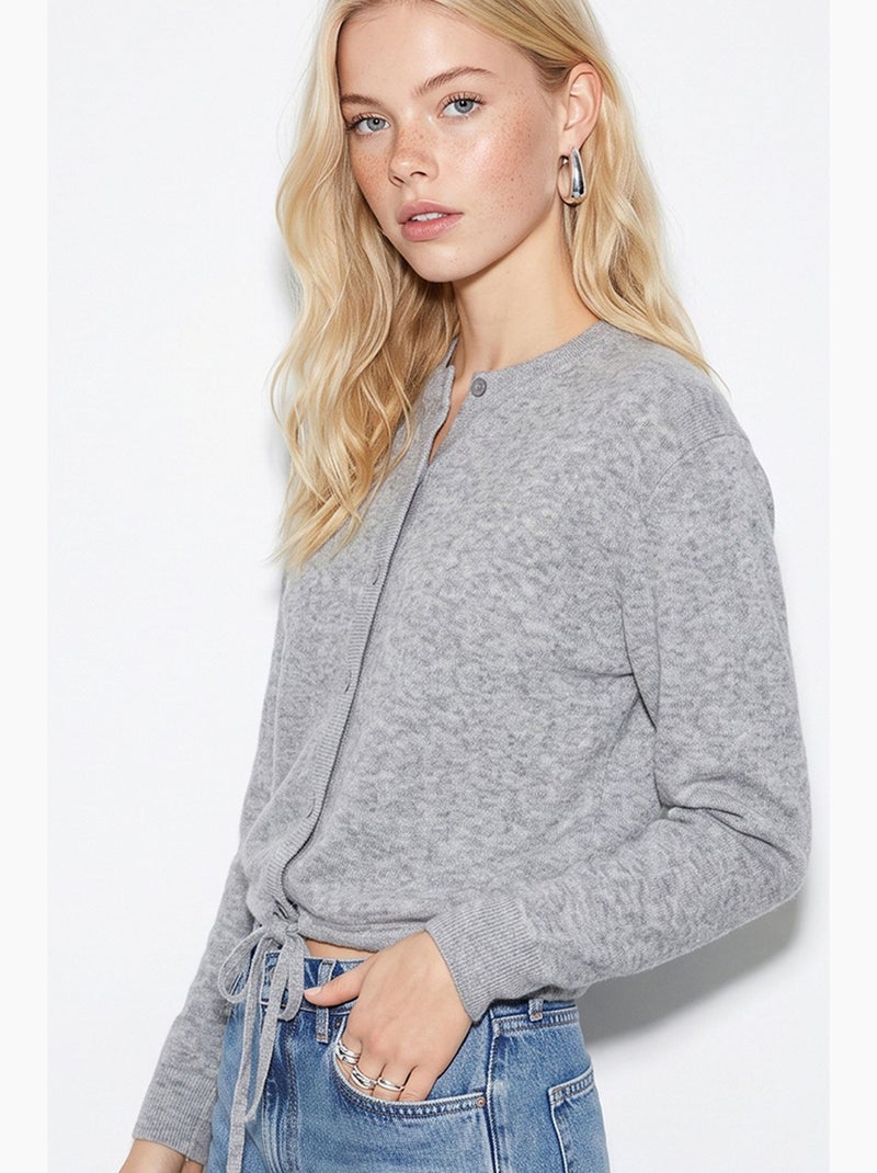 Cardigan de mulher lucci Cinza claro - Kiabi