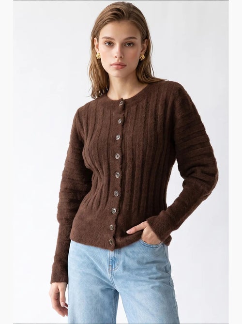 Cardigan de poliéster feminino mixray - Kiabi Cardigan de poliéster feminino mixray - Kiabi