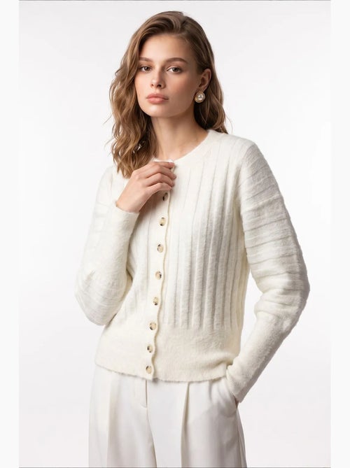 Cardigan de poliéster feminino mixray - Kiabi Cardigan de poliéster feminino mixray - Kiabi