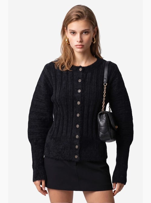 Cardigan de poliéster feminino mixray - Kiabi Cardigan de poliéster feminino mixray - Kiabi
