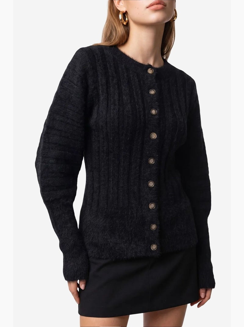 Cardigan de poliéster feminino mixray Preto - Kiabi