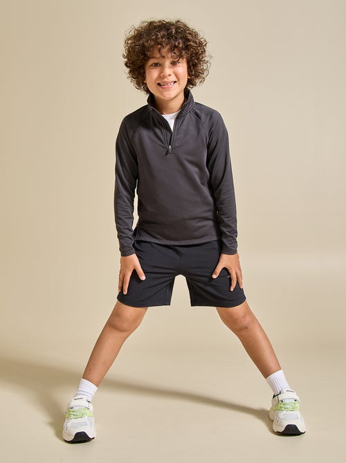 Cardigan desportivo com gola alta com fecho - (ekstract) - Kiabi