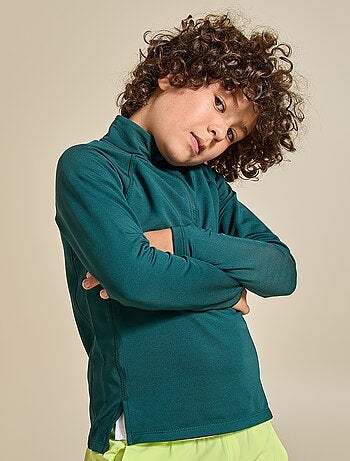 Ekstract - Cardigan desportivo com gola alta com fecho