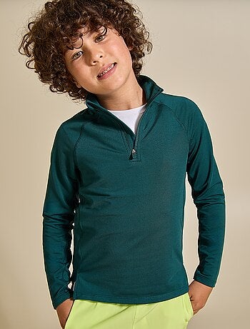 Ekstract - Cardigan desportivo com gola alta com fecho