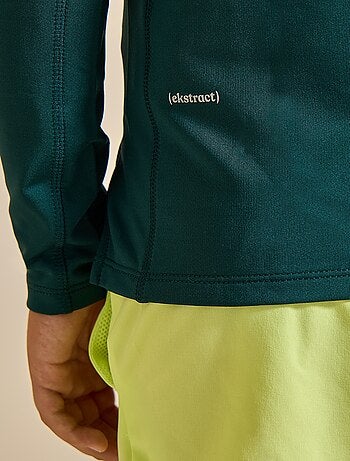 Ekstract - Cardigan desportivo com gola alta com fecho