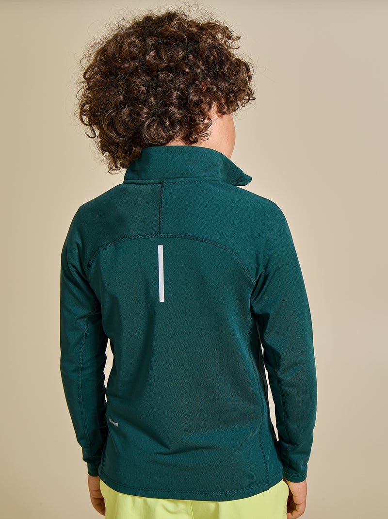 Cardigan desportivo com gola alta com fecho - (ekstract) Verde - Kiabi
