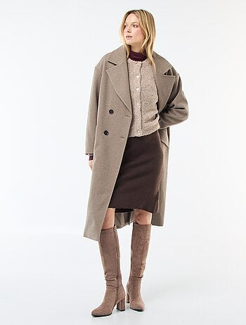 Cardigan em malha bouclé