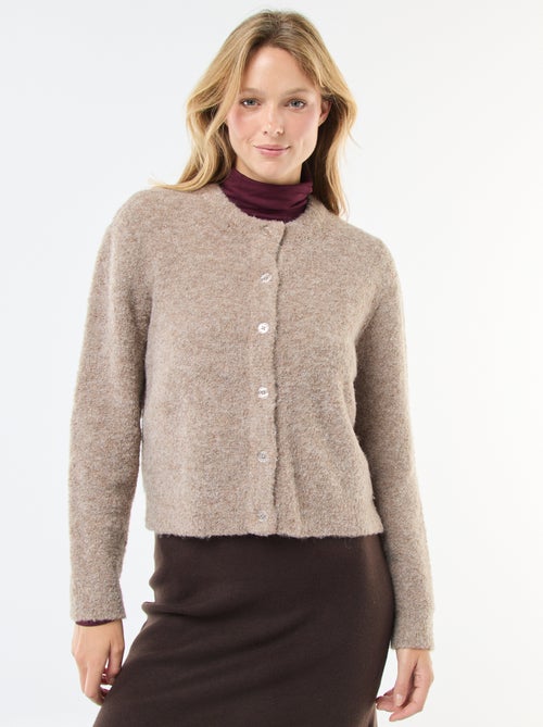 Cardigan em malha bouclé - Kiabi