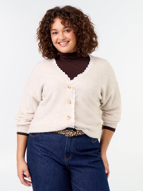Cardigan em malha fina - Kiabi