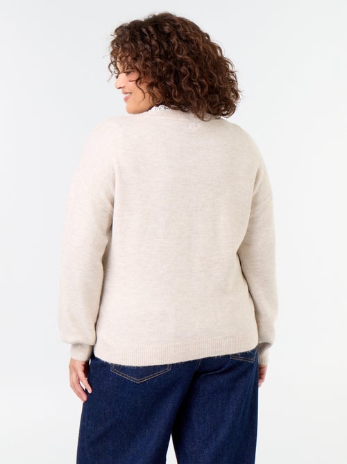 Cardigan em malha fina - Kiabi