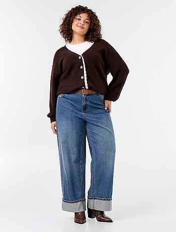 Cardigan em malha fina