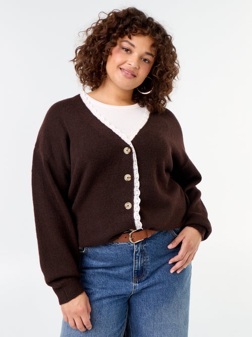 Cardigan em malha fina - Kiabi