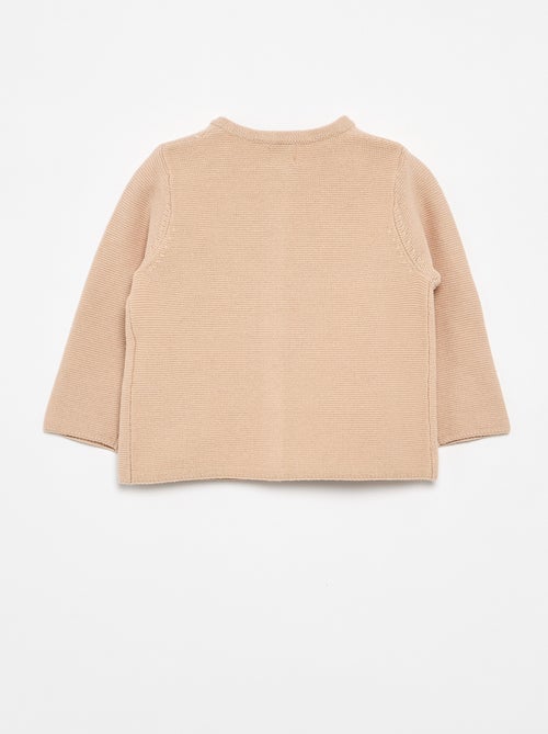Cardigan em malha fina liso - Kiabi