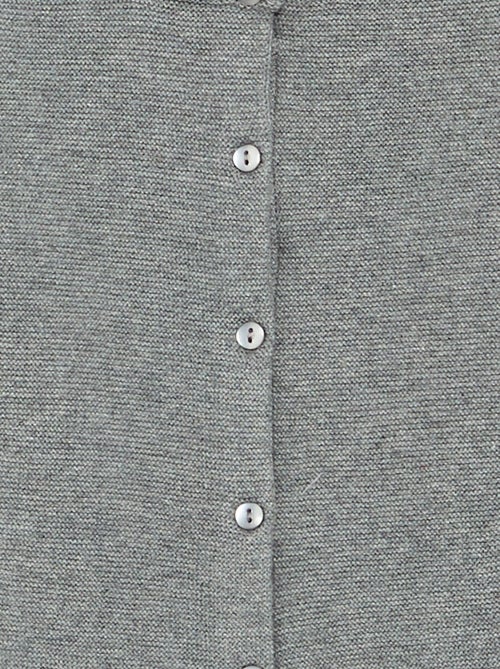 Cardigan em malha fina liso - Kiabi