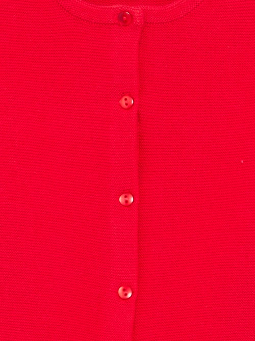 Cardigan em malha fina liso - Kiabi