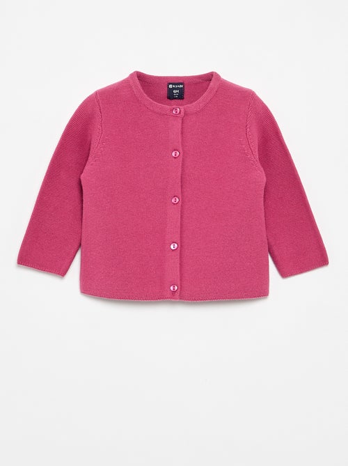 Cardigan em malha fina liso - Kiabi