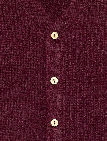 Cardigan em malha grossa