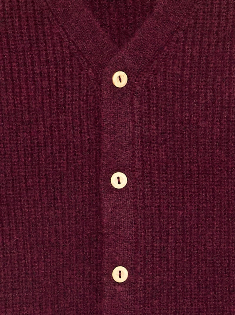 Cardigan em malha grossa Castanho - Kiabi