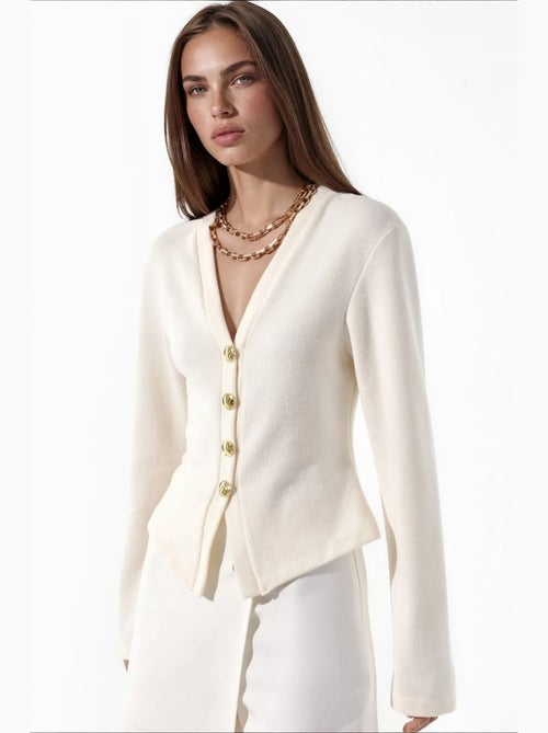 Cardigan em mistura de algodão busem - Kiabi