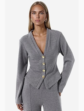 Cardigan em mistura de algodão busem